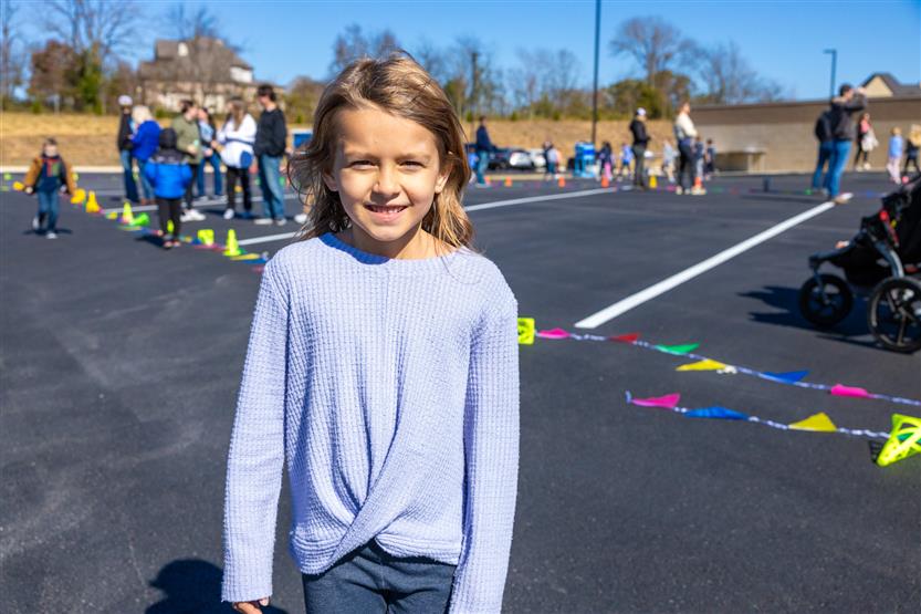 Students participate in a fun run